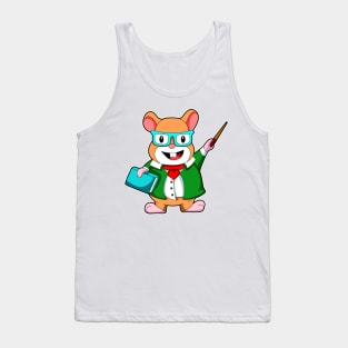 Hamster as Teacher with Book & Jacket Tank Top